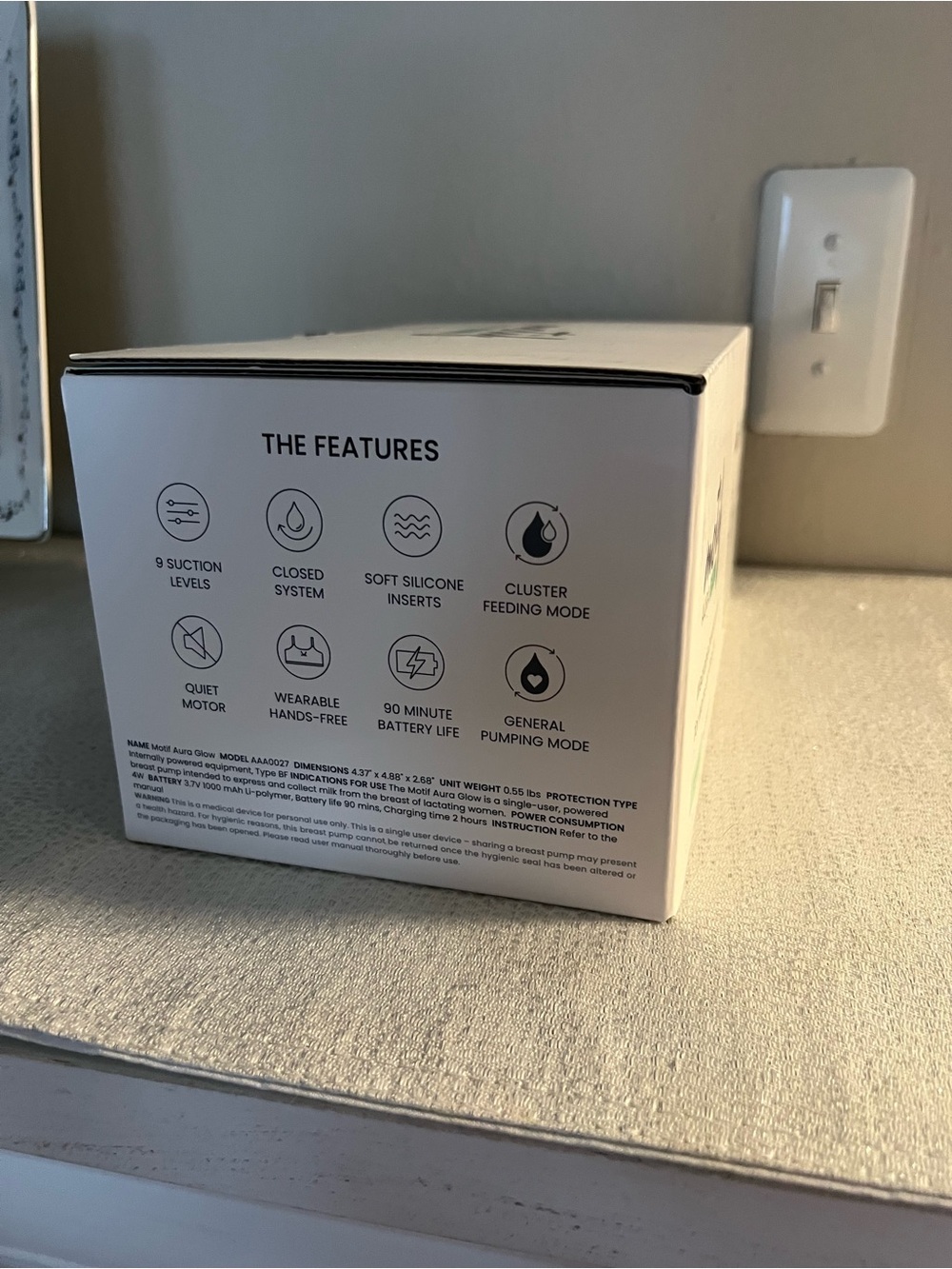 NIB Motif Aura Glow Wearable Breast Pump - Picture 4 of 6
